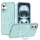 SKYLMW Compatible with iPhone 16 Case with Invisible Magnetic ORing Stand MilitaryGrade Translucent Case for iPhone 16 61 Compatible with MagSafeGreat Grip Feeling Blue