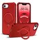 SKYLMW Compatible with iPhone 16e Case iPhone 17e Case 61 with Invisible Magnetic ORing Stand MilitaryGrade Phone Cases Compatible with MagSafeGreat Grip Feeling Red