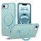 SKYLMW Compatible with iPhone 16e Case iPhone 17e Case 61 with Invisible Magnetic ORing Stand MilitaryGrade Translucent Phone Cases Compatible with MagSafeGreat Grip Feeling Blue