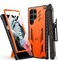 FNTCASE for Samsung Galaxy S22 Ultra Case Builtin Screen Protector Kickstand BeltClip Holster FullBody Dual Layer Rugged Heavy Duty Shockproof Protective Phone CoverOrange