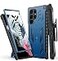 FNTCASE for Samsung Galaxy S22 Ultra Case Builtin Screen Protector Kickstand BeltClip Holster FullBody Dual Layer Rugged Heavy Duty Shockproof Protective Phone CoverBlue