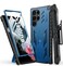 FNTCASE for Samsung Galaxy S22 Ultra Case Builtin Screen Protector Kickstand BeltClip Holster FullBody Dual Layer Rugged Heavy Duty Shockproof Protective Phone CoverBlue