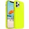 AOTESIER Shockproof for iPhone 12 Pro Max Case Liquid Silicone Phone Case with Soft AntiScratch Microfiber Lining Drop Protection 67 inch Neon