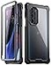 Poetic Guardian Series Case Designed for Motorola Edge Plus 5G 67 2022 Edge 5G UW 2022 Model XT2201Full Body Hybrid Shockproof Bumper Cover with Builtin Screen Protector BlackClear