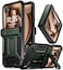 Poetic Spartan Case for Motorola Moto Razr Plus 202620252024KickstandHinge Protection FullBody Rugged Shockproof Protective Cover with Kickstand Metallic Green