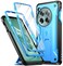 Poetic Revolution Case for OnePlus 12 5G 2024 Builtin Screen Protector Work with Fingerprint ID 2 Front Frame Full Body Rugged Shockproof Protective Cover Case with Kickstand Blue
