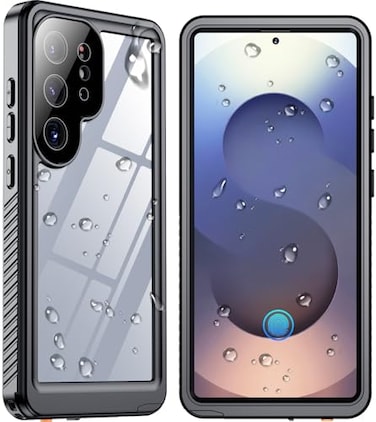 SPIDERCASE Only for Samsung Galaxy S25 Ultra Case Waterproof Builtin Screen Camera Lens ProtectorIP68 Military Grade Shockproof Full Protection Only for S25 Ultra 69 BlackClear
