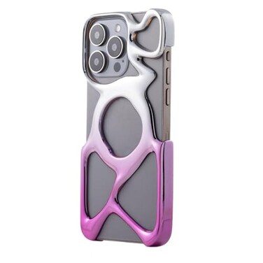 Angry miao Emptiness Phone Case for iPhone 15 Pro OnlyMagSafe Compatible 22g LightweightSilver PinkHeat Dissipating Ample Protection