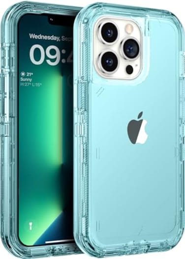 ORIbox for iPhone 1312 Pro Max Case 10 FT Military Grade Drop Protection Transparent Heavy Duty Shockproof AntiFall Case 67 inch 3 in 1 Crystal Blue