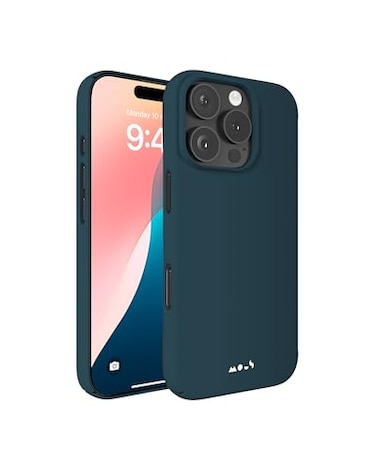Mous for iPhone 16 Pro Max Case Slim MagSafe Compatible Super Thin 20 Magnetic Phone Cover Navy Blue