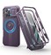 Dexnor for iPhone 16 Pro Max Case with Slide Camera CoverAdjustable Kickstand Builtin Screen ProtectorCompatible with MagSafe Shockproof Cases HeavyDuty Magnetic Protective CoverPhantom Purple