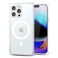 Svanove for iPhone 16 Pro Max Clear Case Magnetic Rectangle Edge Compatible with Magsafe Transparent Girly Trendy Y2k Desiner Unique Phone Case for Women Thin Slim Silicone Chic Cover Clear