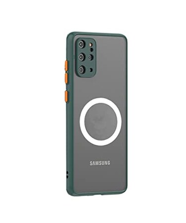 Doowear Galaxy S20 Plus Case Magnetic Support Magsafe Charger Wireless AntiScratch Shockproof Matte Clear Full Camera Protection Slim Thin Phone Cover Case for Samsung Galaxy S20 PlusDark Green