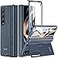 Kaiiecal for Samsung Galaxy ZFold4 Case Hidden Kickstand Wireless Charging Full Body Hinge Protection Slim Case Screen Protector Phone Cover for Samsung Z Fold 4 5G 2022 Blue