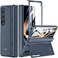 Kaiiecal for Samsung Galaxy ZFold4 Case Hidden Kickstand Wireless Charging Full Body Hinge Protection Slim Case Screen Protector Phone Cover for Samsung Z Fold 4 5G 2022 Blue