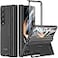 Kaiiecal for Samsung Z Fold 4 Case Hidden Kickstand Wireless Charging Full Body Hinge Protection Slim Case Builtin Screen Protector Phone Stand Case for Galaxy Z Fold4 5G Black