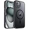 zapica Magnetic for iPhone 15 Case iPhone 14 Case Compatible with MagSafe Military Grade Drop Protection Translucent Matte Shockproof AntiScratch Phone Cover Black