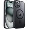 zapica Magnetic for iPhone 15 Plus Case iPhone 14 Plus Case Compatible with MagSafe Military Grade Drop Protection Translucent Matte Shockproof AntiScratch Phone Cover Black
