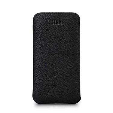 SENA UltraSlim Classic Leather Sleeve Case Compatible with Black iPhone 12 Pro Max