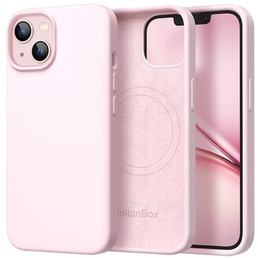 GolbinBox Magnetic for iPhone 13 Case iPhone 14 Case Compatible with MagSafe Soft AntiScratch Microfiber Lining Slim Liquid Silicone Shockproof Protective Phone Case 61 inch Chalk Pink
