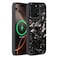 molzar Grip Series for iPhone 16 Pro Max Case with Real Forged Carbon Fiber Grippy Edges Design Builtin Magnets Compatible with MagSafe Chargers and Accessories Glossy BlackRed