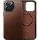 kingflag Genuine Leather Case for iPhone 14 Pro Max 67 inch Compatible with MagSafe Oil Wax TopGrain Leather Metal Buttons and Camera Bezel