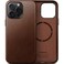 kingflag Genuine Leather Case for iPhone 14 Pro Max 67 inch Compatible with MagSafe Oil Wax TopGrain Leather Metal Buttons and Camera Bezel