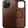 kingflag Genuine Leather Case for iPhone 14 Pro Max 67 inch Compatible with MagSafe Oil Wax TopGrain Leather Metal Buttons and Camera Bezel