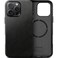 kingflag Genuine Leather Case for iPhone 16 Pro 63 inch Compatible with MagSafe Oil Wax TopGrain Leather Metal Buttons and Camera Bezel Midnight Black