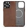 Belemay Compatible with iPhone 13 Pro Max Leather Case MagsafeTop Grain Vintage Crazy Horse LeatherMetal Buttons Camera BezelSlim FitPrecision Crafted Premium Phone Cover 67inchRetro Brown