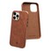 W WILKEN Wilken Leather Slim Phone Case Compatible with iPhone 1212 Pro Compatible with MagSafe Wireless Charging Premium TopGrain Leather Cover with Metal Buttons 1212 Pro Brown