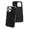 W WILKEN Wilken Leather Slim Phone Case Compatible with iPhone 15 Pro Max Compatible with MagSafe Wireless Charging Premium TopGrain Leather Cover with Metal Buttons 15 Pro Max Black