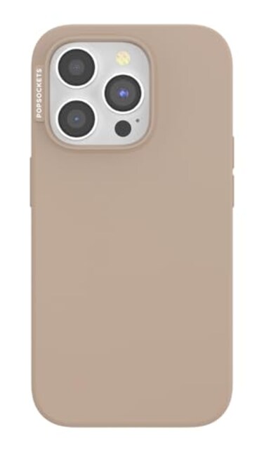 PopSockets iPhone 15 Pro Phone Case with MagSafe Wireless Charging Compatible Brown Latte