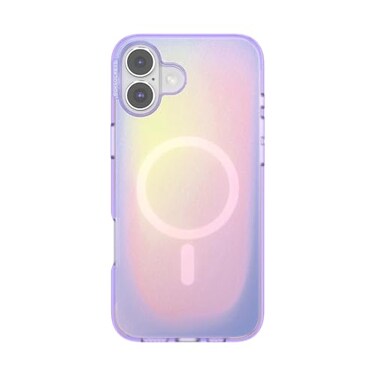 PopSockets iPhone 16 Plus Phone Case with MagSafe Wireless Charging Compatible Purple Aura