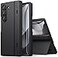 BXYJY for Samsung Galaxy Z Fold 6 Case with Kickstand Front Screen Protector Hinge Protection Slim Fit Rugged Hard 360 Full Body Cover Protective Phone Case for Samsung Z Fold 6 5g 2024 Black