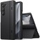 BXYJY for Samsung Galaxy Z Fold 6 Case with Kickstand Front Screen Protector Hinge Protection Slim Fit Rugged Hard 360 Full Body Cover Protective Phone Case for Samsung Z Fold 6 5g 2024 Black
