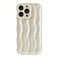 Caseative for iPhone 13 Pro CaseWater Ripple Pattern Curly Wave Frame Soft Phone Case White