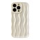 Caseative for iPhone 13 Pro CaseWater Ripple Pattern Curly Wave Frame Soft Phone Case White