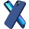 ORNARTO Compatible with iPhone 13 Case 61 Slim Liquid Silicone 3 Layers Full Covered Soft Gel Rubber Phone Case Protective Cover 61 InchRoyal Blue