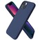 ORNARTO Compatible with iPhone 13 Case 61 Slim Liquid Silicone 3 Layers Full Covered Soft Gel Rubber Phone Case Protective Cover 61 InchNavy Blue