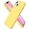 ORNARTO Compatible with iPhone 13 Case 61 Slim Liquid Silicone 3 Layers Full Covered Soft Gel Rubber Phone Case Protective Cover 61 InchLemon Yellow