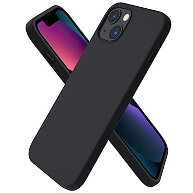ORNARTO Compatible with iPhone 13 Case 61 Slim Liquid Silicone 3 Layers Full Covered Soft Gel Rubber Phone Case Protective Cover 61 InchMidnight