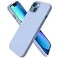 ORNARTO Compatible with iPhone 13 Case 61 Slim Liquid Silicone 3 Layers Full Covered Soft Gel Rubber Phone Case Protective Cover 61 InchSierra Blue