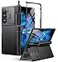 BERFY for Z Fold 6 Case with Screen Protector Builtin S Pen Holder Slide Camera Cover Hidden Kickstand Full Body Shockproof Slim Phone Case for Samsung Galaxy Z Fold 6 Jet Black