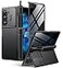 BERFY for Z Fold 6 Case with Screen Protector Builtin S Pen Holder Slide Camera Cover Hidden Kickstand Full Body Shockproof Slim Phone Case for Samsung Galaxy Z Fold 6 Black