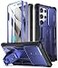 Poetic Spartan Case for Galaxy S24 Ultra 68 Slide Camera Cover Screen Protector Works with Fingerprint ID Military Grade Rugged Shockproof S24 Ultra Phone Case with Kickstand Midnight Blue