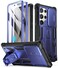 Poetic Spartan Case for Galaxy S24 Ultra 68 Slide Camera Cover Screen Protector Works with Fingerprint ID Military Grade Rugged Shockproof S24 Ultra Phone Case with Kickstand Midnight Blue