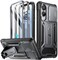 Poetic Spartan Case for Galaxy S25 Edge 67 Slide Camera Cover Screen Protector Works with Fingerprint ID Military Grade Rugged Shockproof S25 Edge Phone Case with Kickstand Metallic Gun Metal