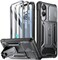 Poetic Spartan Case for Galaxy S25 Edge 67 Slide Camera Cover Screen Protector Works with Fingerprint ID Military Grade Rugged Shockproof S25 Edge Phone Case with Kickstand Metallic Gun Metal