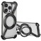 OATSBASF Minimalist Phone Case Compatible with iPhone 16 Pro Max 69 360 Rotation Kickstand Aluminum Metal Frameless Design Bumper Z Case Protective Shock Grade Shell Black
